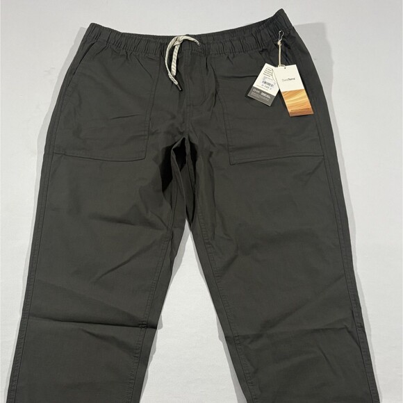 Vuori Ripstop Vintage Pants Mens Elastic Waist V461 Balsam Cotton Gray Sz XL NWT - Picture 2 of 8